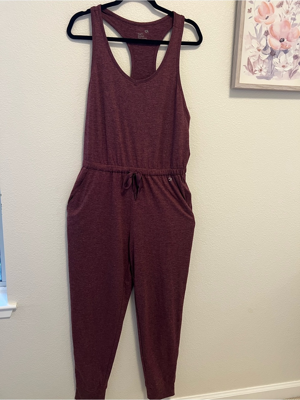 GAP Women's Maroon Racerback Jumpsuit